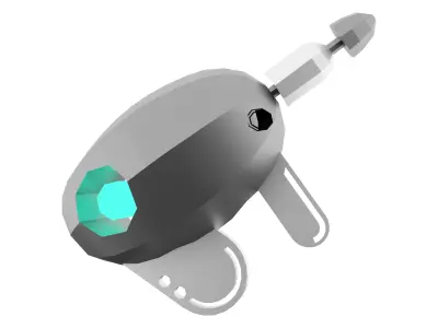 3d ray gun low poly icon 3D model