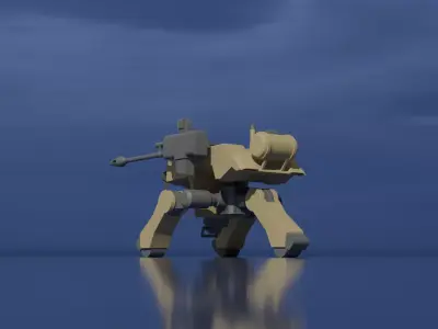 Mobile Worker Tekkadan TK-53 Low-Poly Low-poly 3D model