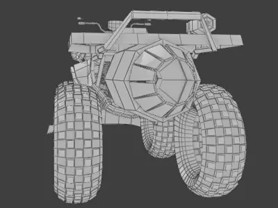 quad bike Low-poly 3D model buy