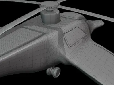 Sleek and Powerful 3D-Printable Helicopter Model 3D print model