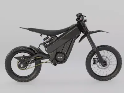 High Poly Electric Dirt Bike 3D Model Cinematic Realistic 3D model