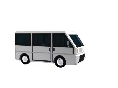 Micro Van  Low-poly 3D model