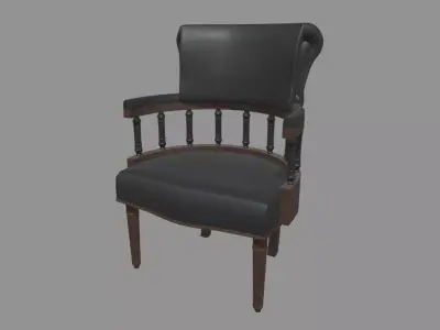 Vintage Chair 01 Low-poly 3D model