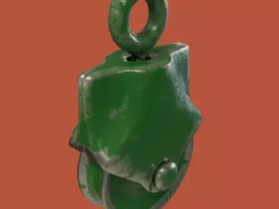 Green Pulley 3D model