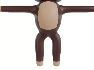 3D model of a cartoon monkey Free 3D model