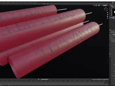 Dynamite Explosion Free Game Asset Free low-poly 3D model