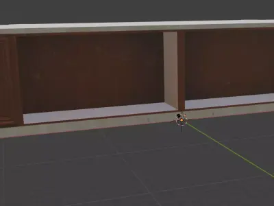 bar table Low-poly 3D model