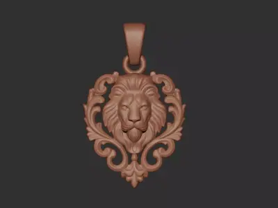 Lion Pendant Printable 3D print model
