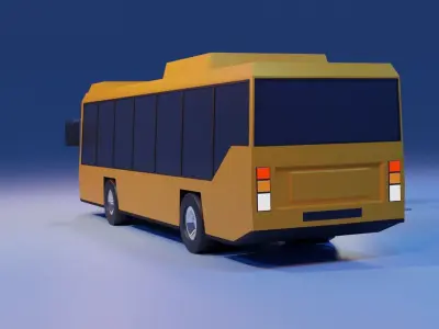 Low Poly Bus - Roblox Low-poly 3D model
