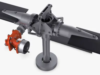 Helicopter Rotor System v 1 3D model