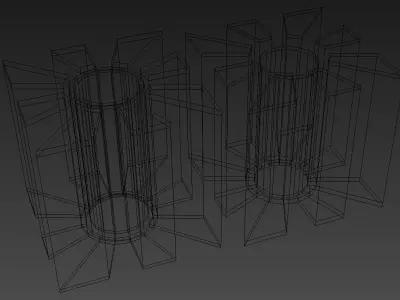 HellBoxet three gold and silver boxes Low-poly 3D model