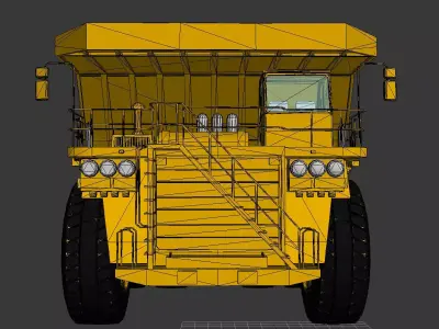 Dump Truck Low-poly 3D model get