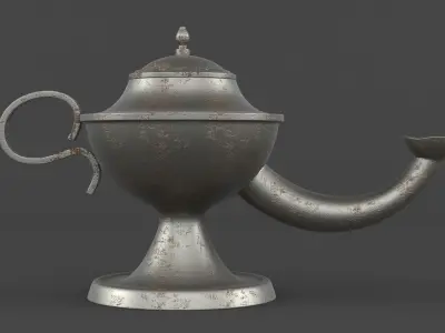 Arabic Oil Lamp 3D model