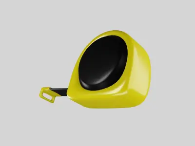 Yellow measure tape 3D model