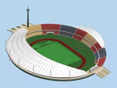 Grand Stadium 3D model 2