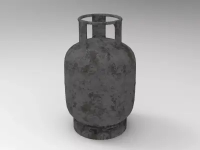 Gas Cylinder Low-poly 3D model 10