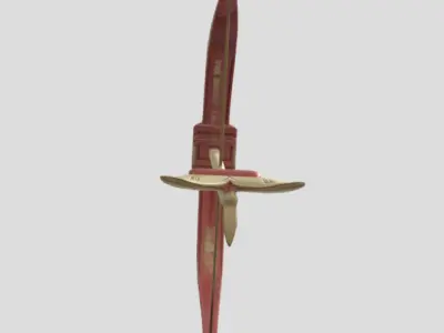 Bow and Arrow 3D Model PBR Textured Game Ready Asset Low-poly 3D model