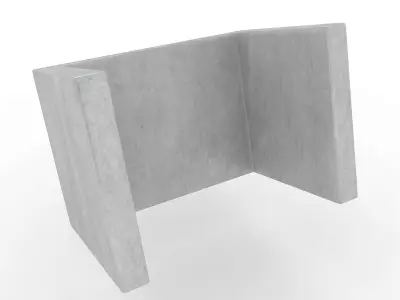 Industrial Concrete Block 3D model purchase