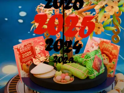 Snow globe Happy New Year 2025 3D model