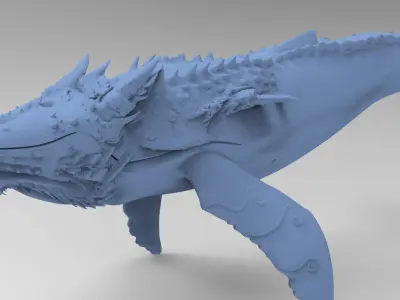 Dinosaur Whale 2 3D model