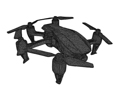 Futuristic Quadrotor Drone 3D model