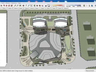 Sketchup Commercial Complex B3 3D model