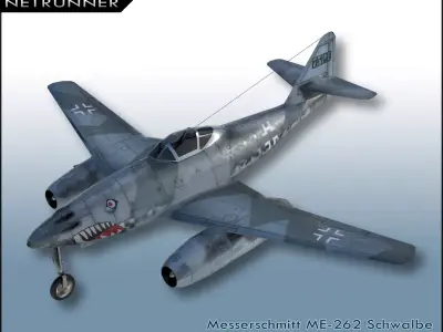 Messerschmitt ME-262 Schwalbe Low-poly 3D model