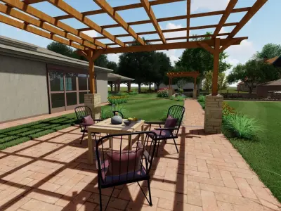 Belgrade yard garden Free 3D model