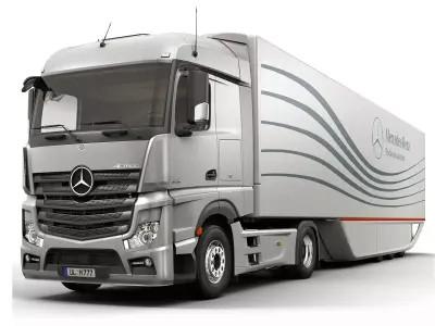 Mercedes Actros Aero Trailer 2012 3D model