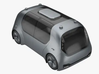 Self-Driving Shuttle Concept 3D model purchase