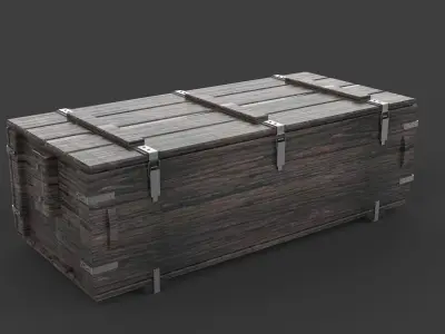 military crate Low-poly 3D model purchase
