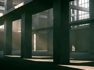 Hangar 03 PBR Low-poly 3D model