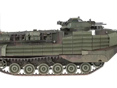 Assault Amphibious Vehicle AAVP 7A1 Low-poly 3D model