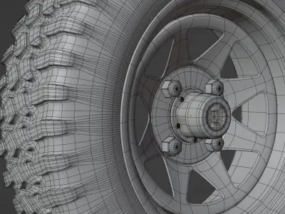 Off road wheel 3D model