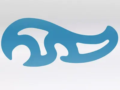 French Curve - 3D Print Ready - Model - B 3D model