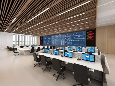 Control room Low-poly 3D model purchase