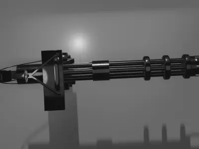 M134 minigun 3D model buy