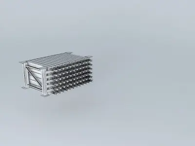Hall A SBS HCAL Frame Free 3D model