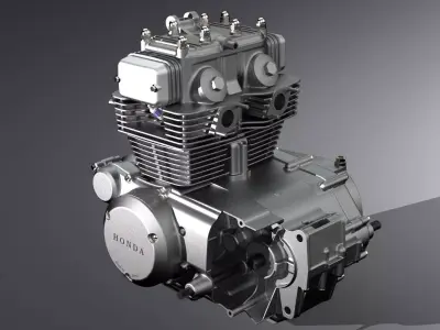 Cb 200 Twin engine 3D model