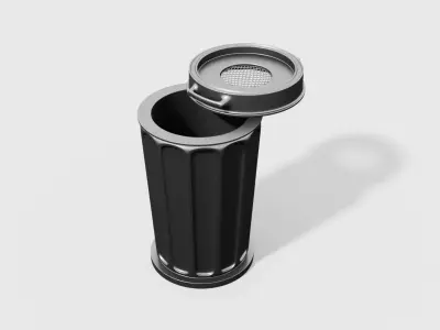 City Trash Can Free 3D model