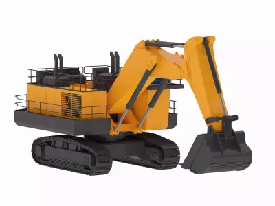 Excavator Mining 5500 Low-poly 3D model