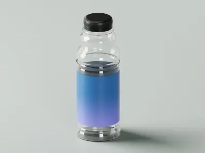 Plastic Water Bottle 3D Model Low-poly 3D model