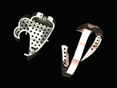 2 part ring 3D print model