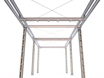 1 TONS SUSPENDED CRANE Low-poly 3D model