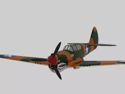 Curtiss P-40 3D model