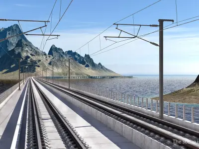 Highspeed Rail Section 3D model