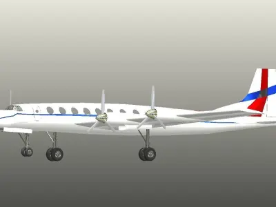 Turbo-Propeller  Plane 3D model