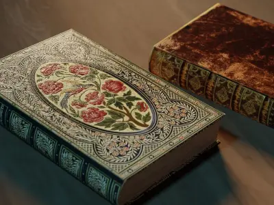 Old Books Low-poly 3D model
