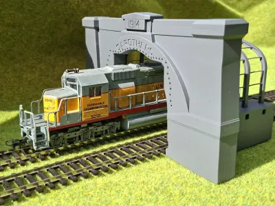Randolph and Carothers tunnel portals USA 1-87 resin 3D print model