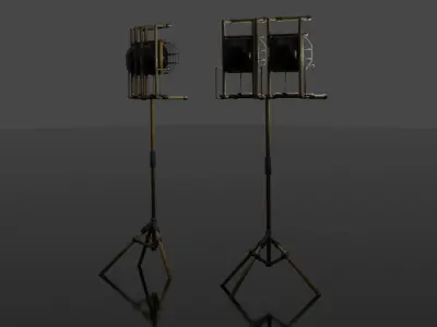 Tower Lights Low Poly FREE Free low-poly 3D model